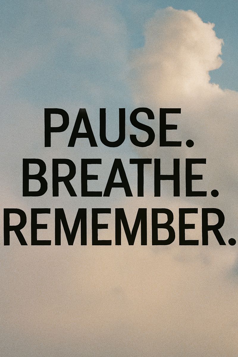 Pause. Breathe. Remember. By Liza