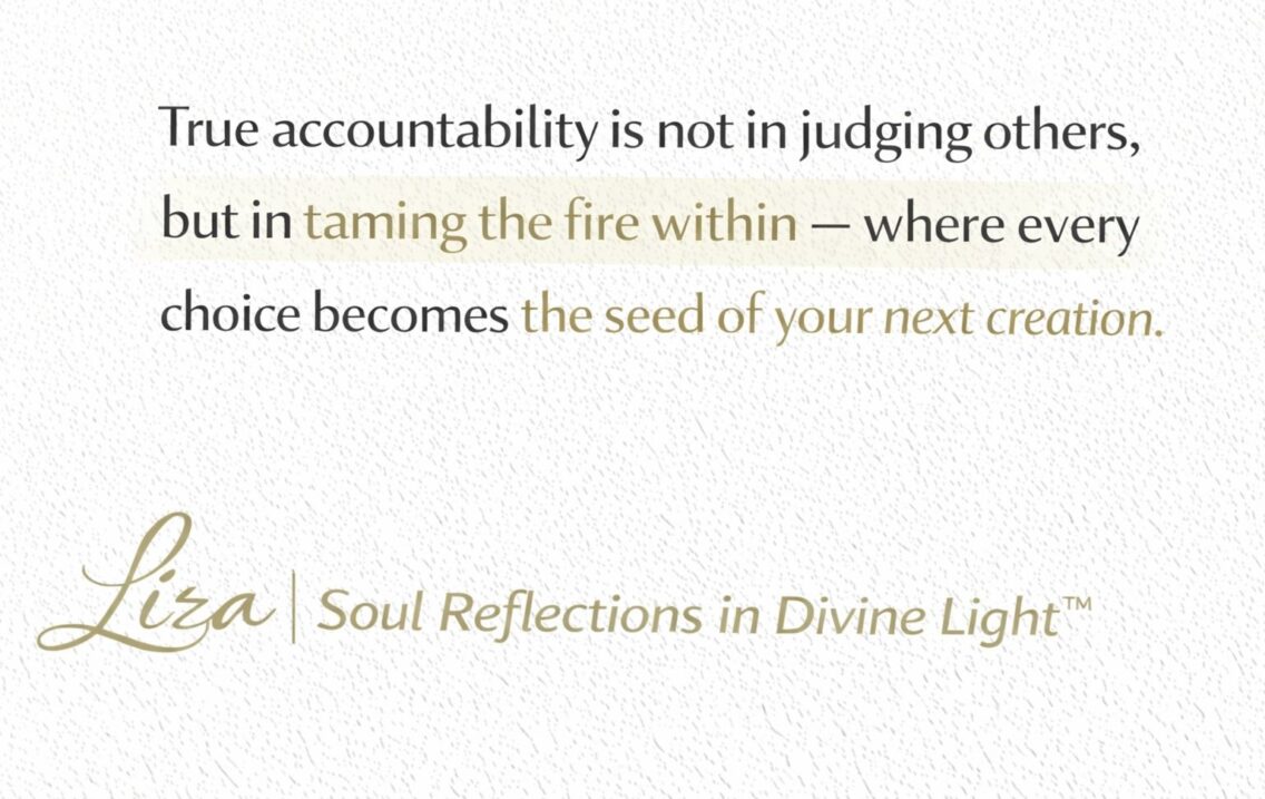 Accountability is something you own daily by Liza
